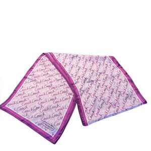 Coach Pink Silk Scarf